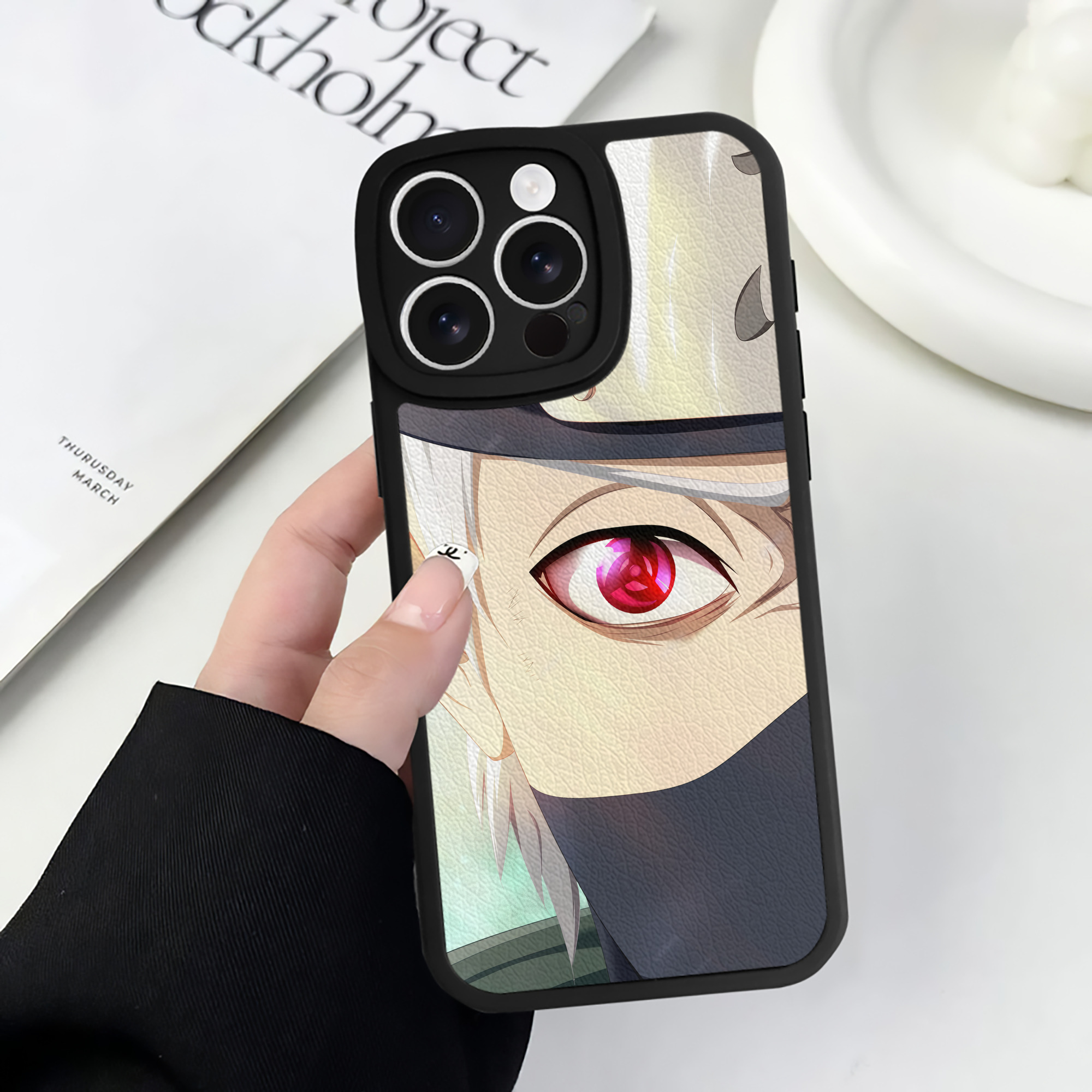 （画像用） NARUTO -ナルト- NARUTO -ナルト- 疾風伝 【iPhone 16シリーズ対応】シリコンスマホケース（レザー調） 材質：シリコン